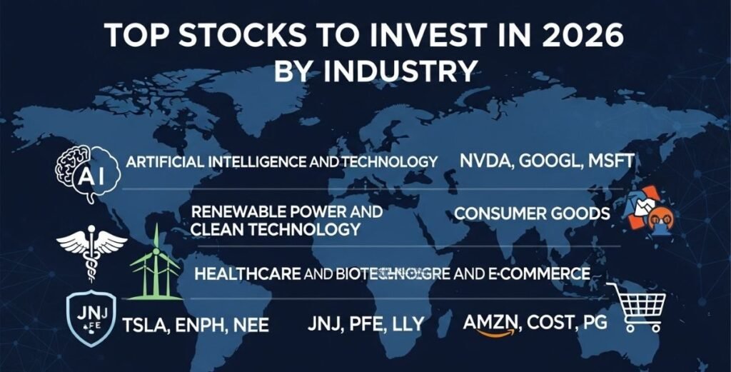 Best Stocks to Invest in 2026 -Top Beginner and Experts.
The top stocks to invest in 2026 by Industry